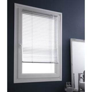 MADECOSTORE Store Vénitien Aluminium 25mm sans perçage - Gris - L52