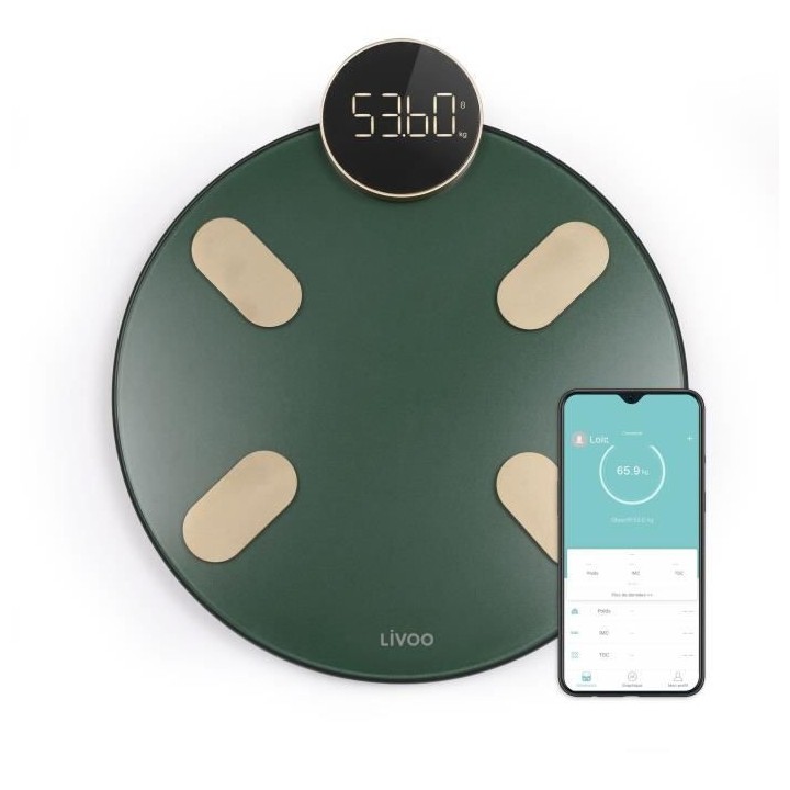 Pese-personne connecté LIVOO - DOM455V