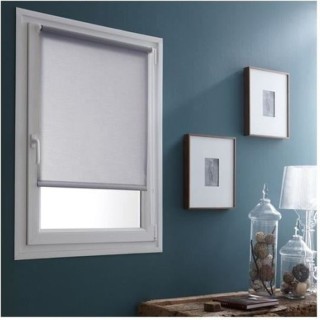 MADECOSTORE Store Enrouleur Tamisant Uni Sans percer - Gris clair - L6