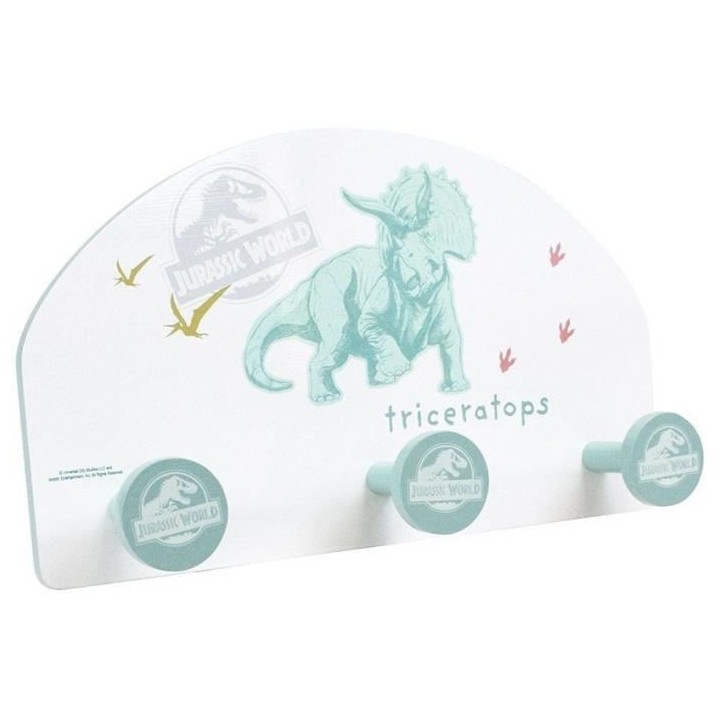 Porte-manteau Dinosaures - Jurassic Word - FUN HOUSE - H.37 X L.21,5 X