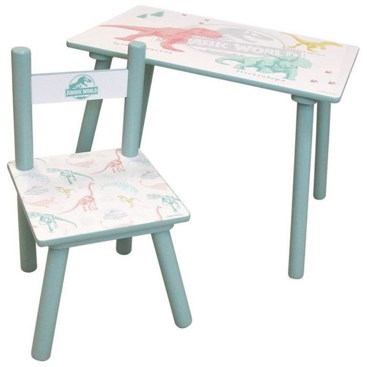 Table avec chaise Dinosaures - Jurassic World - FUN HOUSE - H.41,5 X L