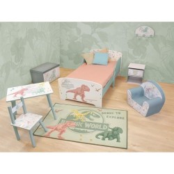 Chevet avec tiroir Dinosaures - Jurassic Word - FUN HOUSE - H.36 X L.33 X P.30 cm