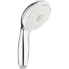 GROHE Douchette a main 3 jets Tempesta 100 28419002 - Limiteur de débit - Anti-calcaire - Montage universel - Chrome