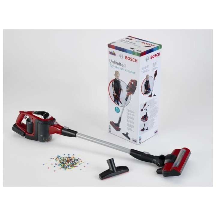 Aspirateur balai électronique Bosch Unlimited 3 en 1, rouge - KLEIN -