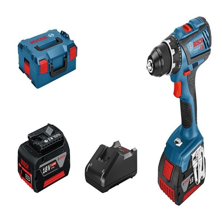 Perceuse-visseuse 18V GSR18V-28 + 2 batteries 4Ah + chargeur en coffre