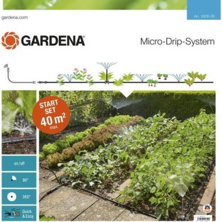 GARDENA Kit complet d'arrosage goutte-a-goutte pour massifs et potager
