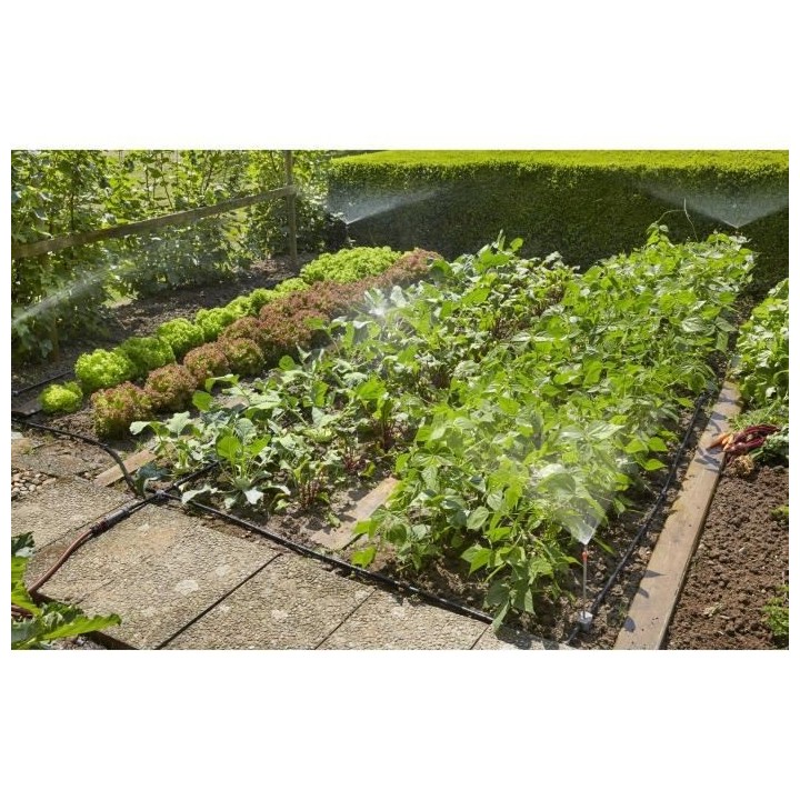 GARDENA Kit complet d'arrosage goutte-a-goutte pour massifs et potager