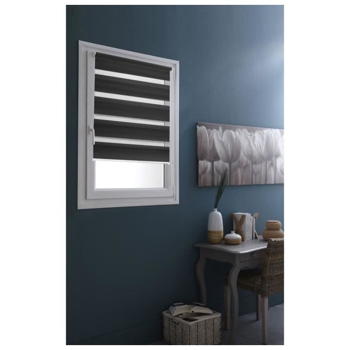 DOMDECO Store jour et nuit sans perçage - Gris anthracite - 62x190 cm