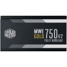 COOLER MASTER MWE Gold 750W FM V2 - Alimentation 750W 100% modulaire (Certifiée 80 Plus GOLD Garantie 5 ans) Câbles plats noir