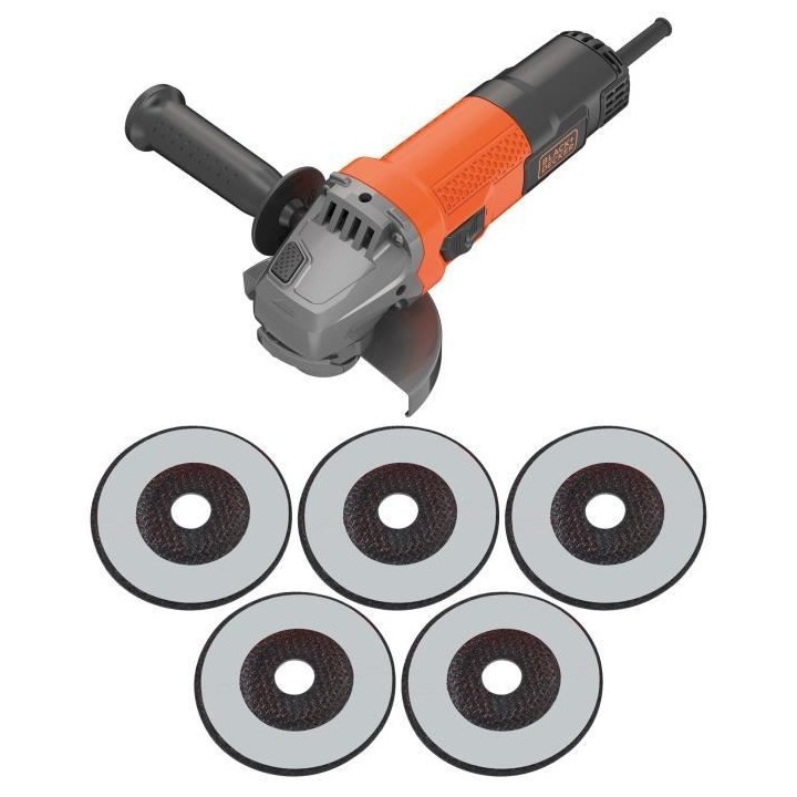 BLACK+DECKER - Meuleuse d'angle filaire 700W 115mm - BEG110A5-QS - Liv