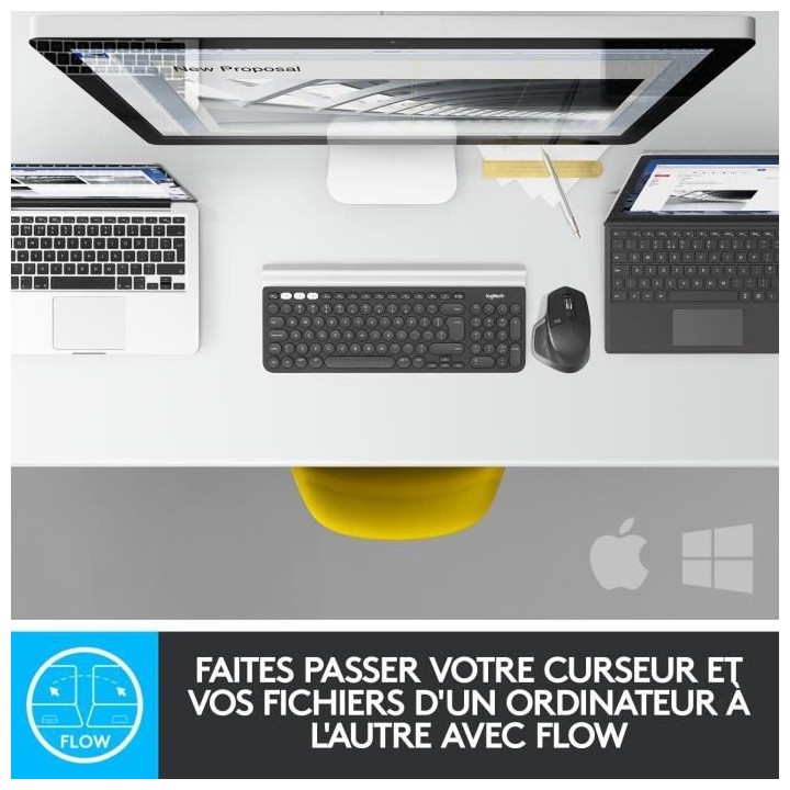 Logitech - MX Master 2S Souris sans Fil, Multi-Dispositifs, Bluetooth