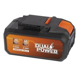 Batterie 2x20V 2,5Ah pour outil 40V ou 5Ah sur outil 20V Dual Power PO