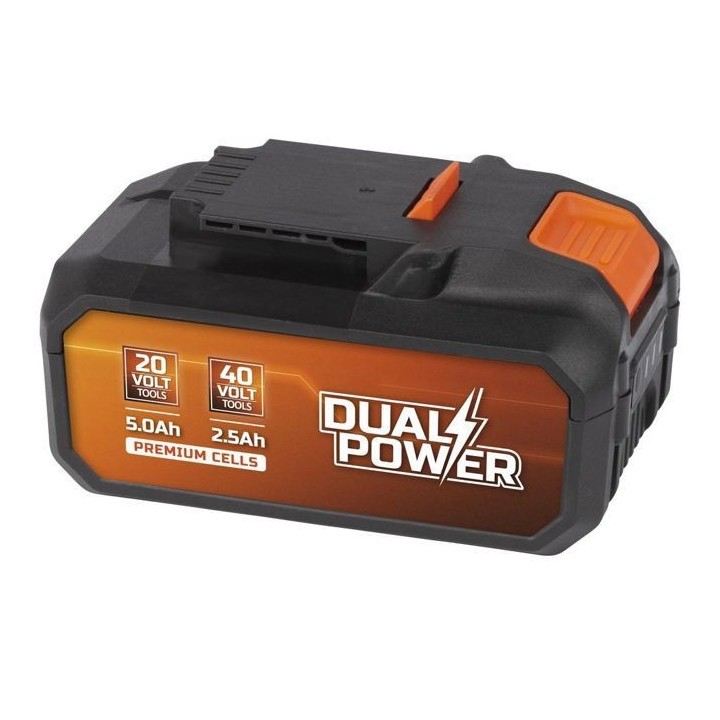 Batterie 2x20V 2,5Ah pour outil 40V ou 5Ah sur outil 20V Dual Power PO