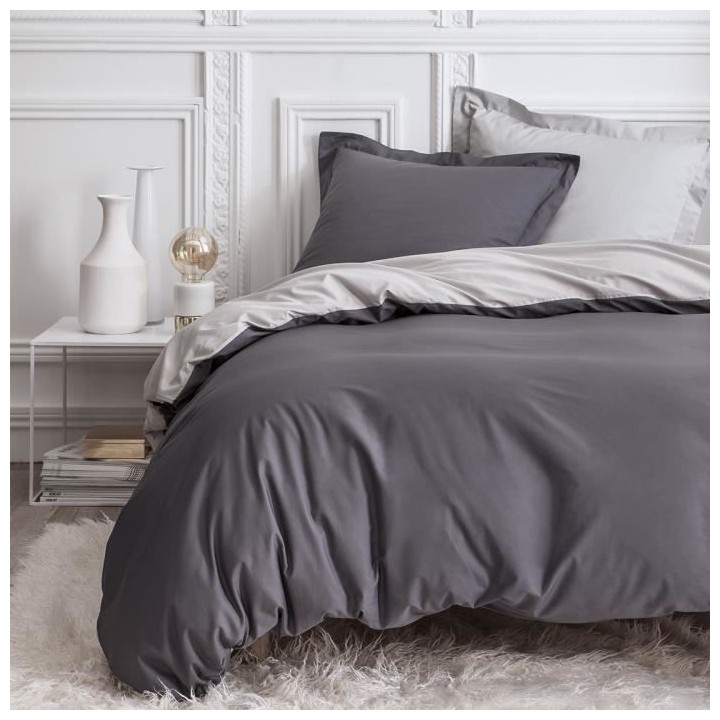 TODAY PREMIUM Parure de couette percale bicolore - 1 housse de couette