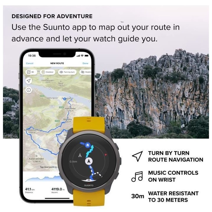 Montre connectée SUUNTO 5 Peak Ochre