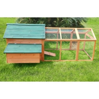 Poulailler - clapier avec enclos 6 a 8 poules CORNELIA - 150*233*96cm