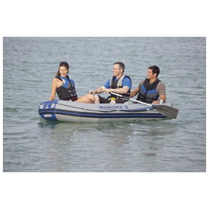 INTEX Set Bateau Mariner 3 - 3 personnes - Gris