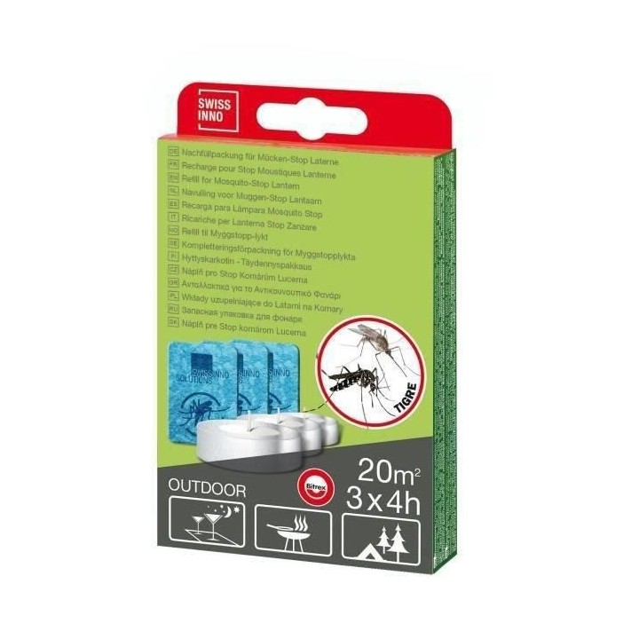 SWISSINNO SOLUTION Set de Recharge Stop Moustiques pour lanterne - 500