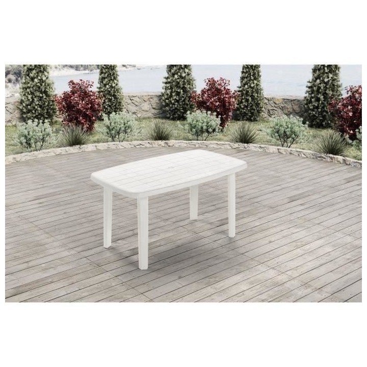 Table de jardin rectangulaire Sorrento - 6 places - 140 x 80 x 72 cm -