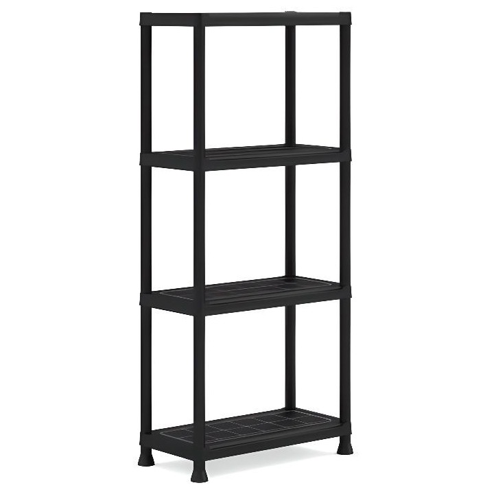 KETER | ETAGERE PLUS 60/4, Etageres, Noir, 60 x 30 x 135 cm