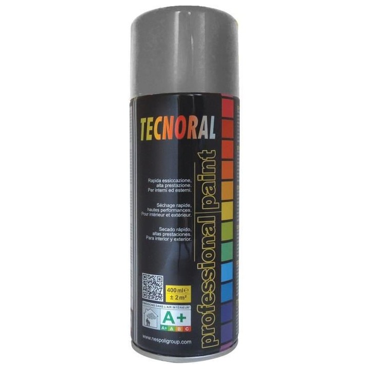 TECNORAL - Bombe de peinture aérosol - Gris Argent