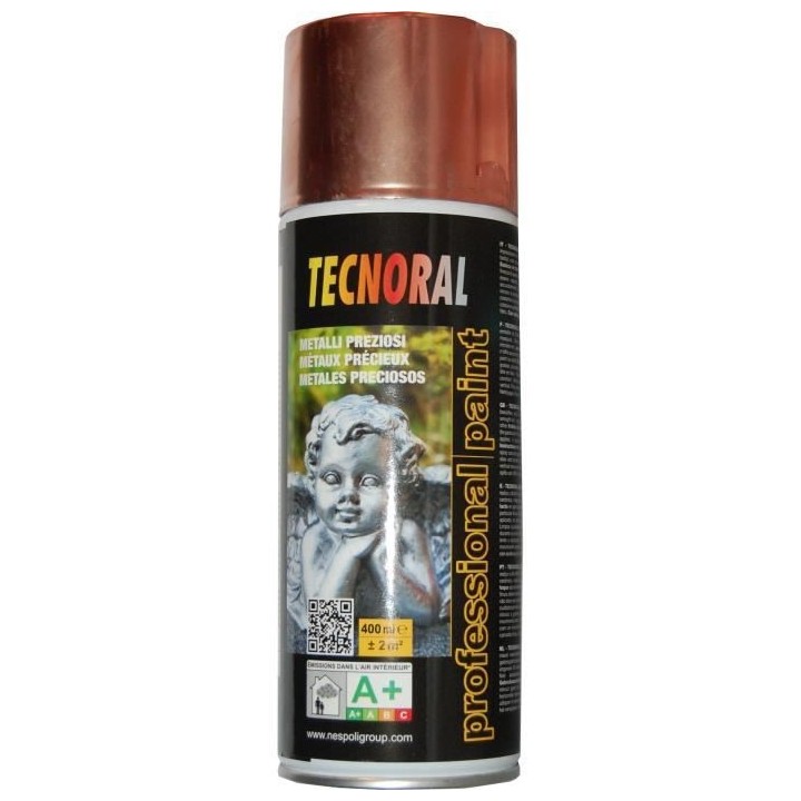 TECNORAL - Bombe de peinture aérosol - Cuivre