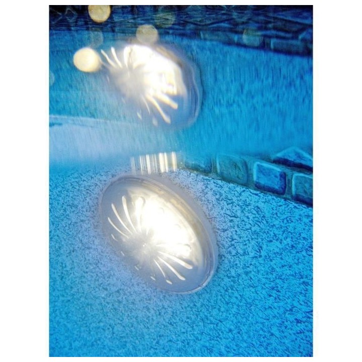 GRE - Lampe LED magnétique pour piscine hors sol 2 pcs - couleur Blan