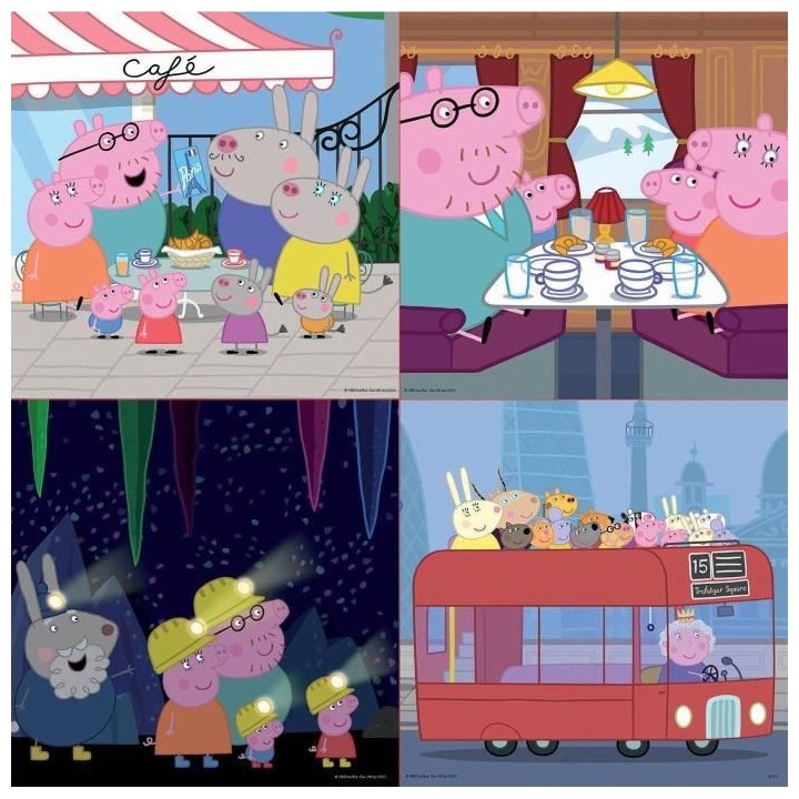 PEPPA PIG - Malette de 4 puzzles progressifs