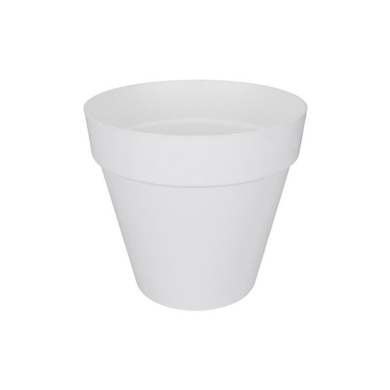 ELHO Pot de fleurs rond avec roues Loft Urban - Ø 40 cm - Blanc