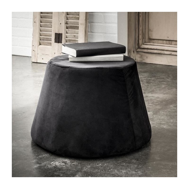 TODAY Gold Label Pouf Rond uni noir