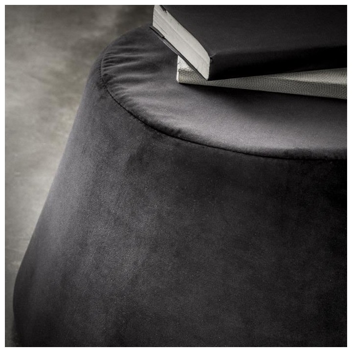 TODAY Gold Label Pouf Rond uni noir