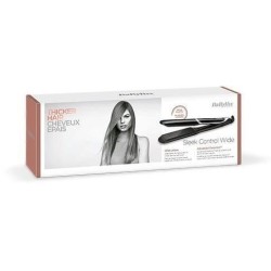 Lisseur Sleek Control Wide Babyliss ST397E - avec plaques tourmaline céramique - peigne amovible pour les cheveux longs et épa