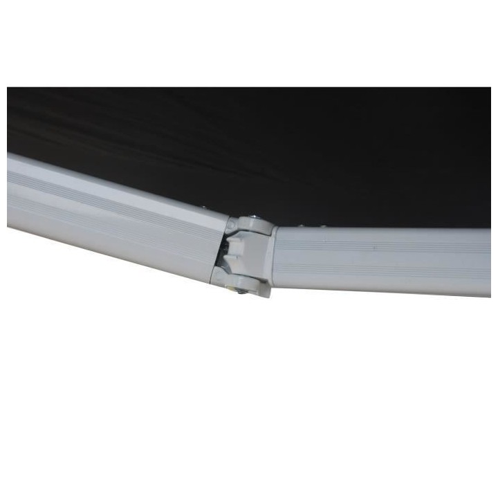 Store banne manuel sans coffre 2,40 x 2m en aluminium, structure blanc