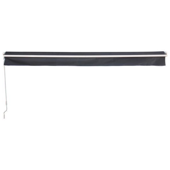 Store banne manuel sans coffre 2,40 x 2m en aluminium, structure blanc