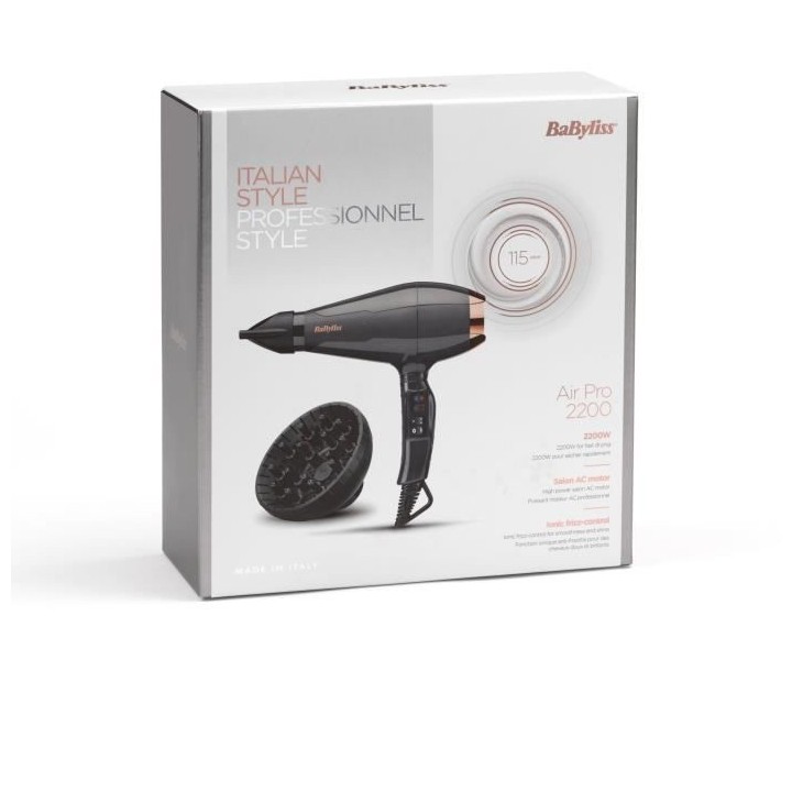 Seche-cheveux BABYLISS 6719DE Professionnel - Diffuseur Professionnel