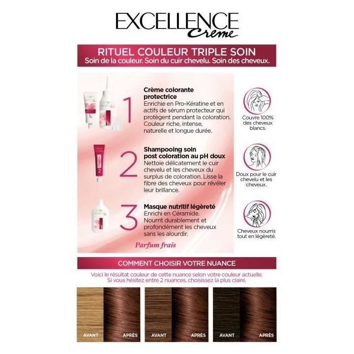 Coloration permanente Excellence L'OREAL PARIS - Creme Marron Glacé 5