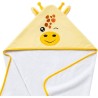 Cape de bain BABYCALIN GIRAFE - Des la naissance - Velours/Coton - 75 x 75 cm - Jaune