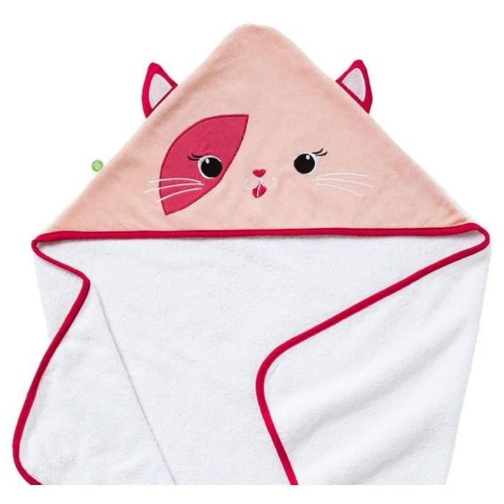 Cape de bain BABYCALIN CHAT - Des la naissance - Velours/Coton - 75 x