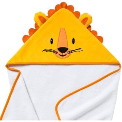 Cape de bain BABYCALIN LION - Des la naissance - Velours/Coton - 75 x 75 cm - Jaune