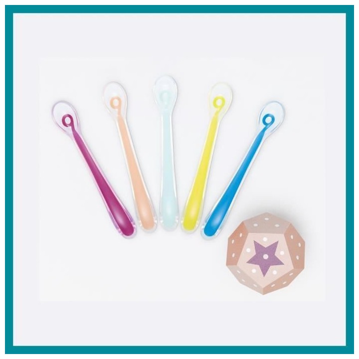 BABYMOOV Baby Spoons - Cuilleres Silicone 1er age