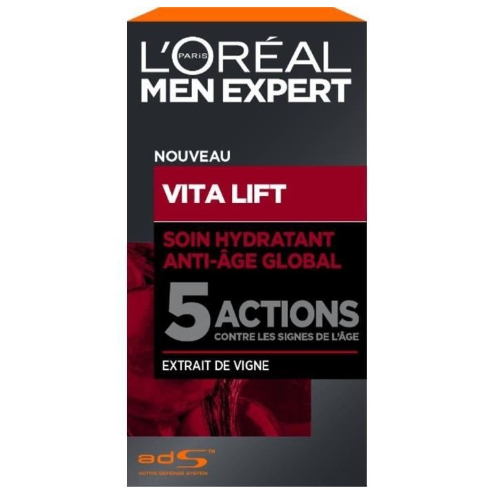 Soin Hydratant Anti-Age Men Expert L'OREAL PARIS Skincare Vita Lift -