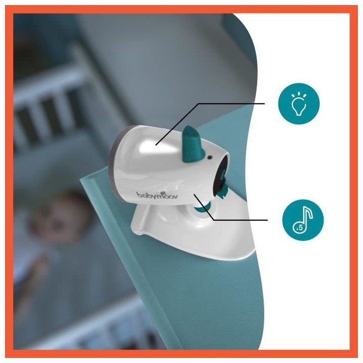 Babymoov Caméra Additionnelle orientable pour Babyphone Vidéo Yoo-Fe