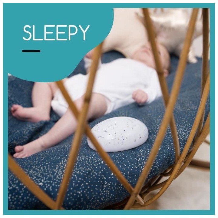 Babymoov Sleepy Veilleuse bébé avec bruit blanc, rose et de la natur