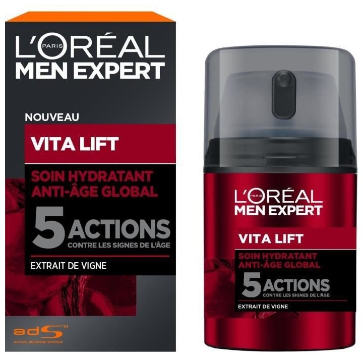 Soin Hydratant Anti-Age Men Expert L'OREAL PARIS Skincare Vita Lift -