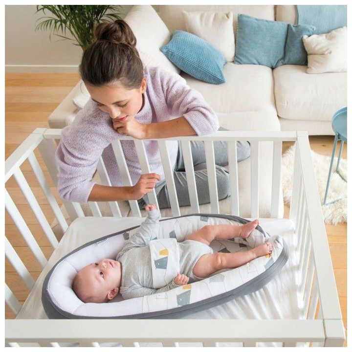 BABYMOOV Doomoo Cocoon Réducteur de lit Bear Grey - Evolutif & Respir