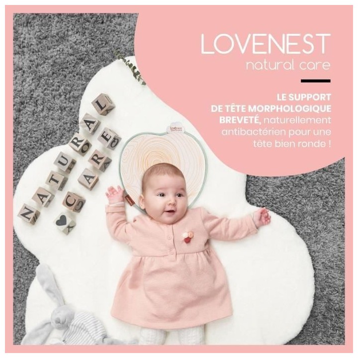 Babymoov Support de tete ergonomique Lovenest, Natural Care