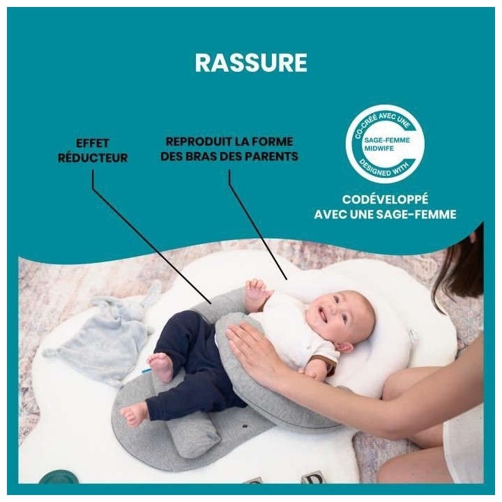 Babymoov Réducteur anti-coliques CloudNest - bouillotte intégrée