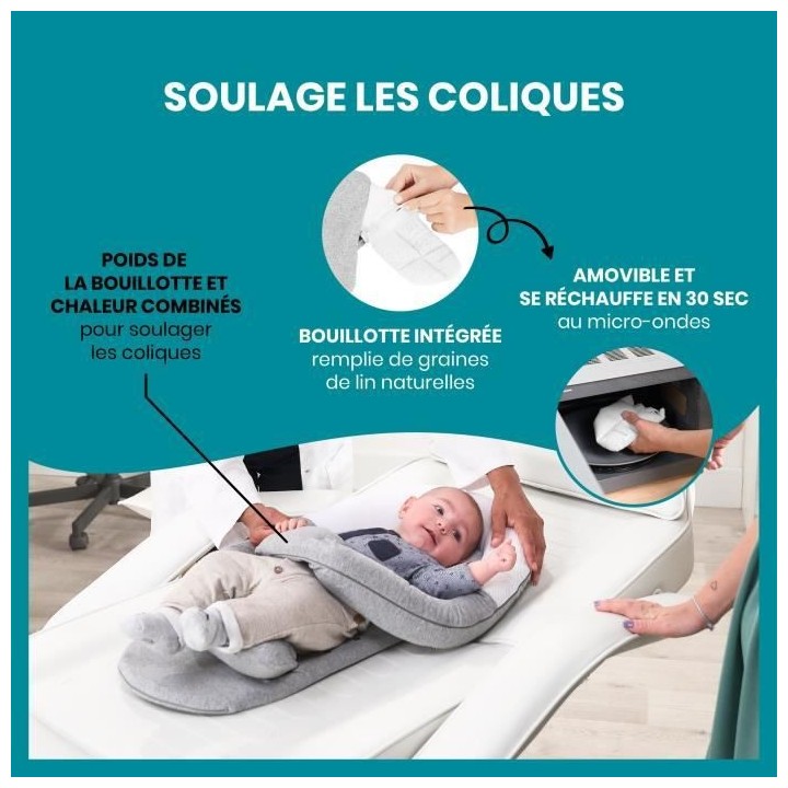 Babymoov Réducteur anti-coliques CloudNest - bouillotte intégrée