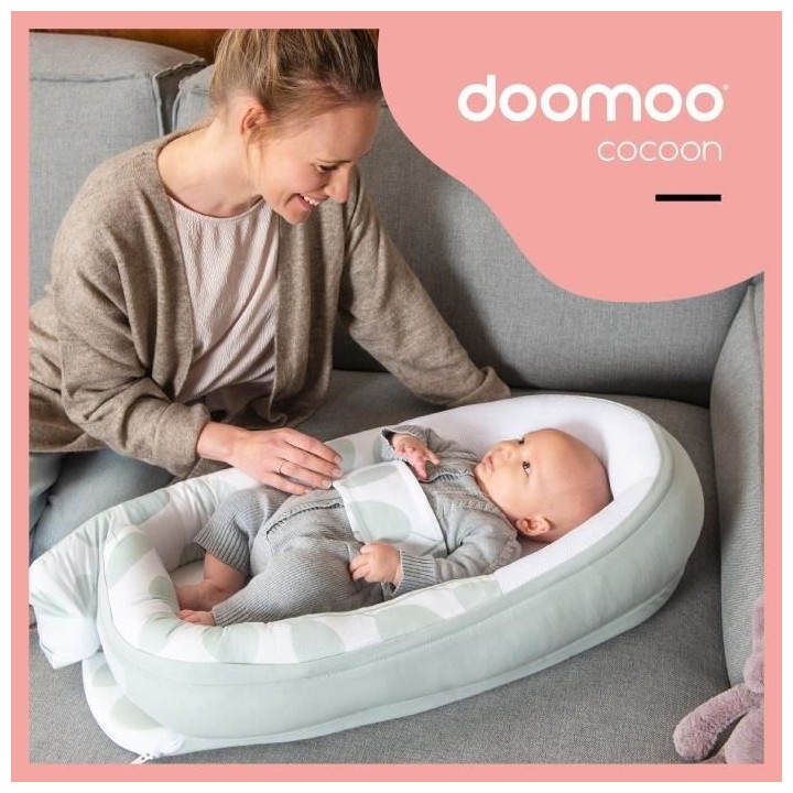 BABYMOOV Réducteur de lit doomoo Cocoon Leaves Aqua Green