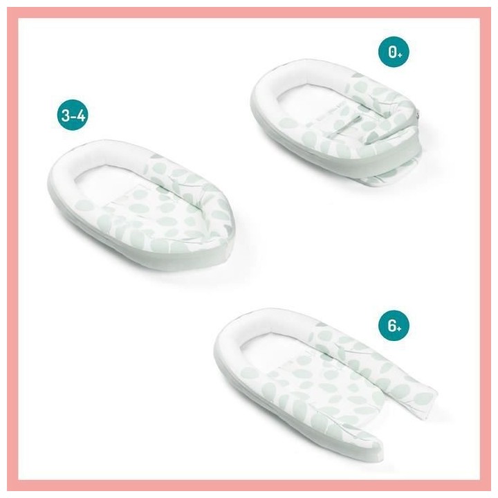 BABYMOOV Réducteur de lit doomoo Cocoon Leaves Aqua Green